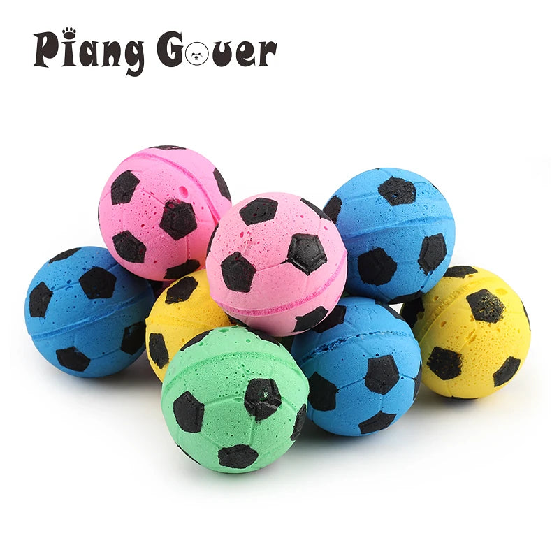 10pcs Colorful Ball Cat Toy, Foam,Footaball