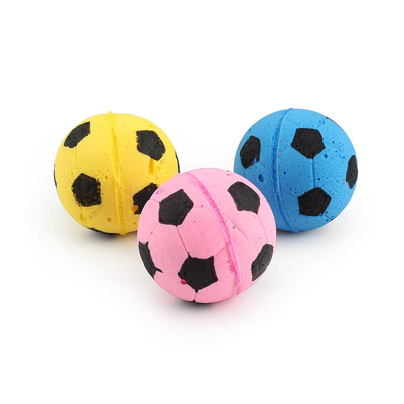 10pcs Colorful Ball Cat Toy, Foam,Footaball