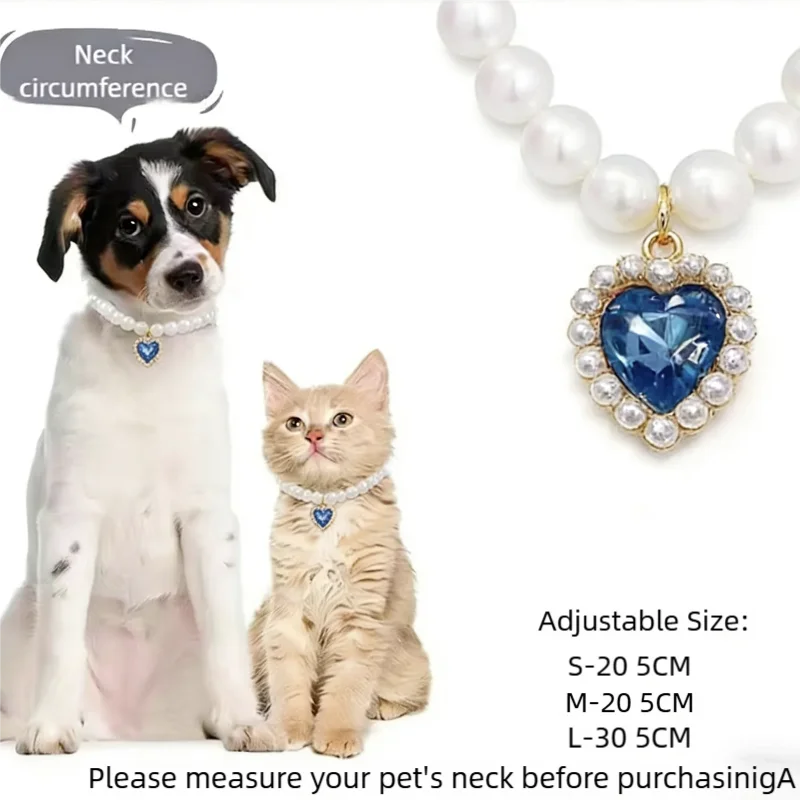 Adjustable Pet Pearl Necklace