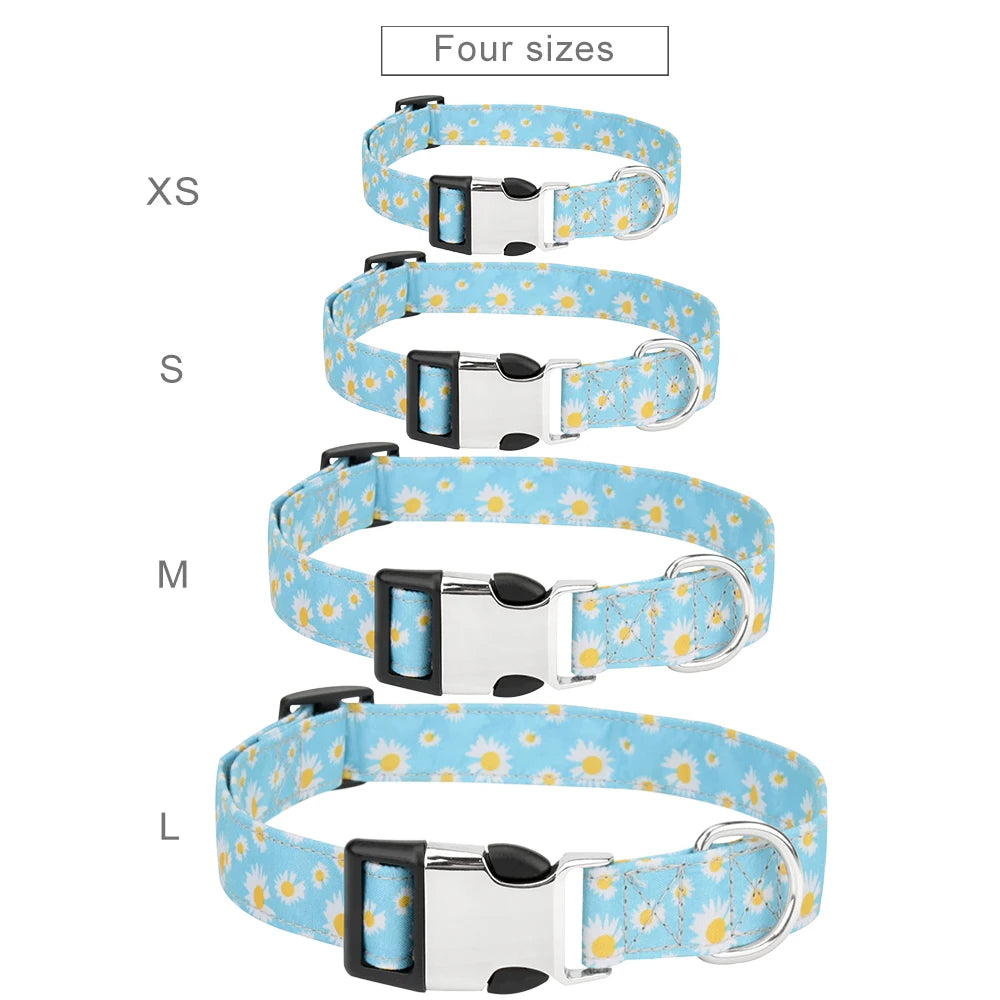 Chrysanthemum Pattern Pet Collar