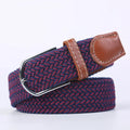 UNISEX Casual Knitted Pin Buckle Women Belt Woven Canvas Elastic Expandable Braided Stretch Jeans Belts