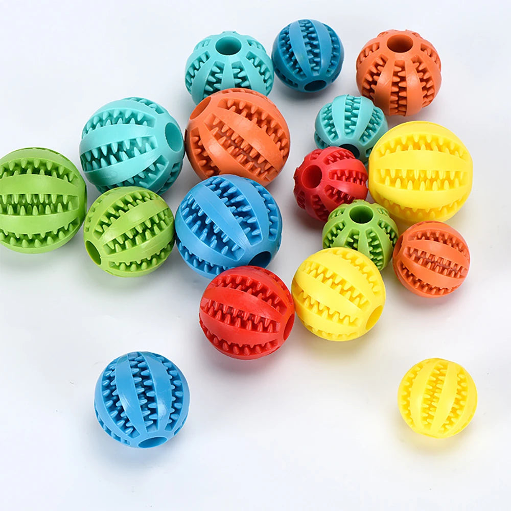 Pet Ball Toys for Small Dogs Interactive, Elasticity, Chewy, Tooth Cleaning
