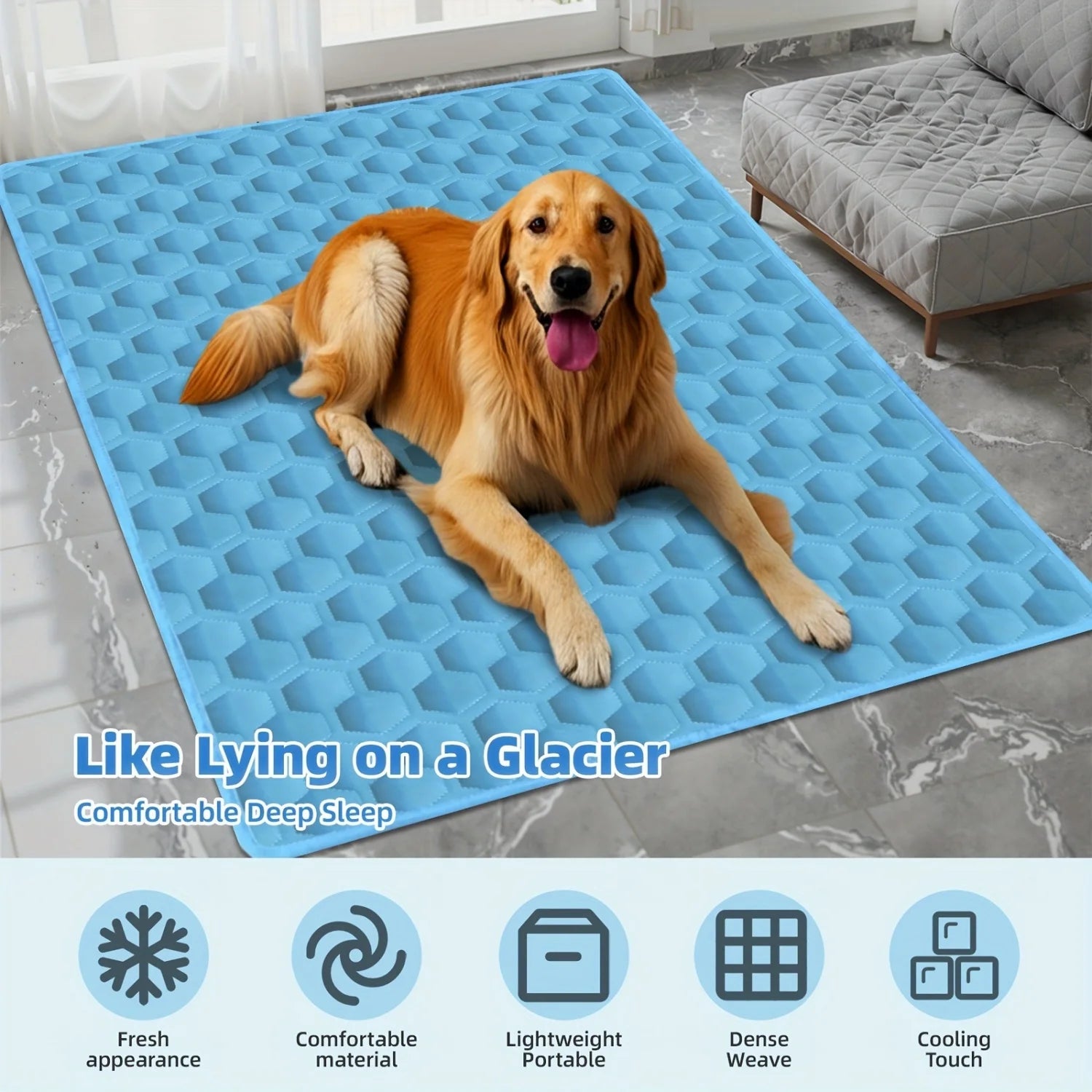 Cooling Mat/Breathable/Washable/Scratch Resistant Self Cooling Blanket Sofa Car Use