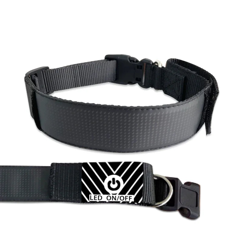 LED Light UP Dog Collar Bluetooth APP Programmable
