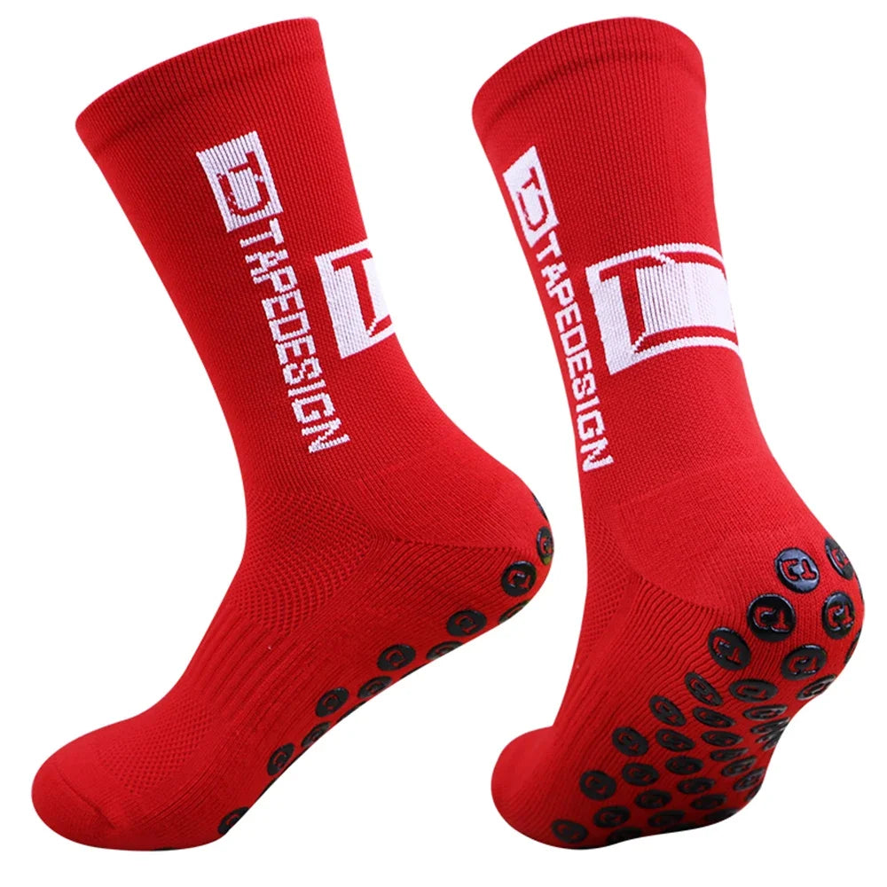 1/5 Pairs Non Slip Soccer Socks Men Non Skid Grip Football Basketball Sport Cycling Socks