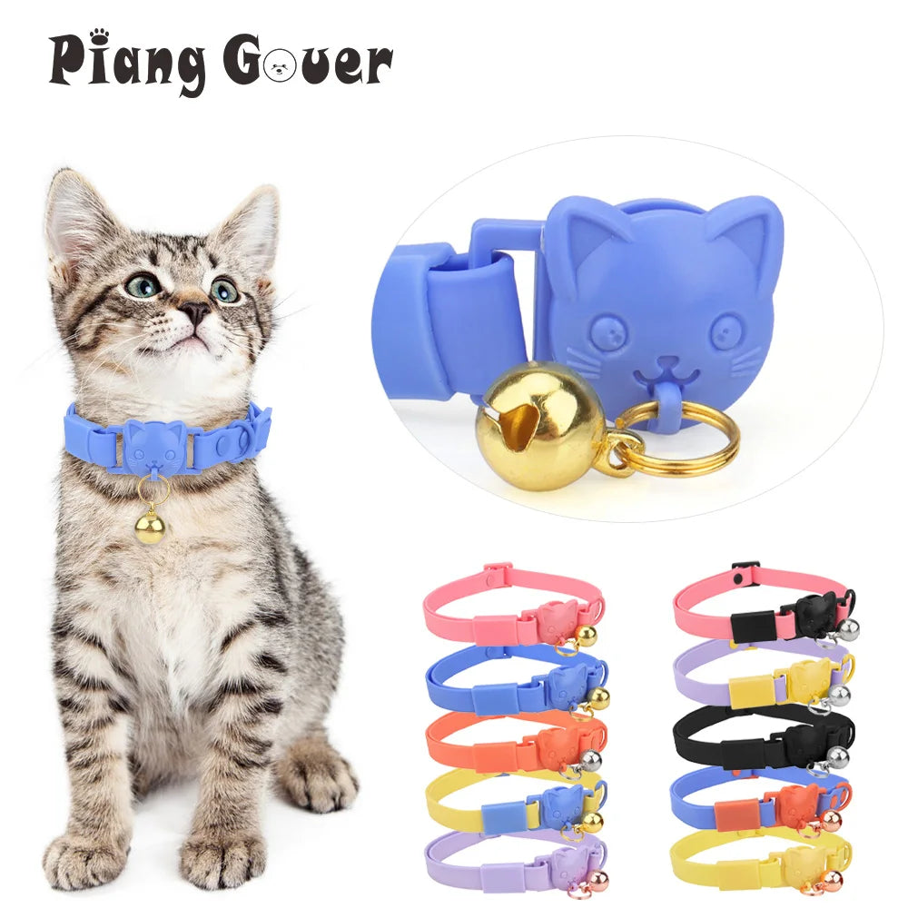 PVC Cute Cat Collar With Small Bell