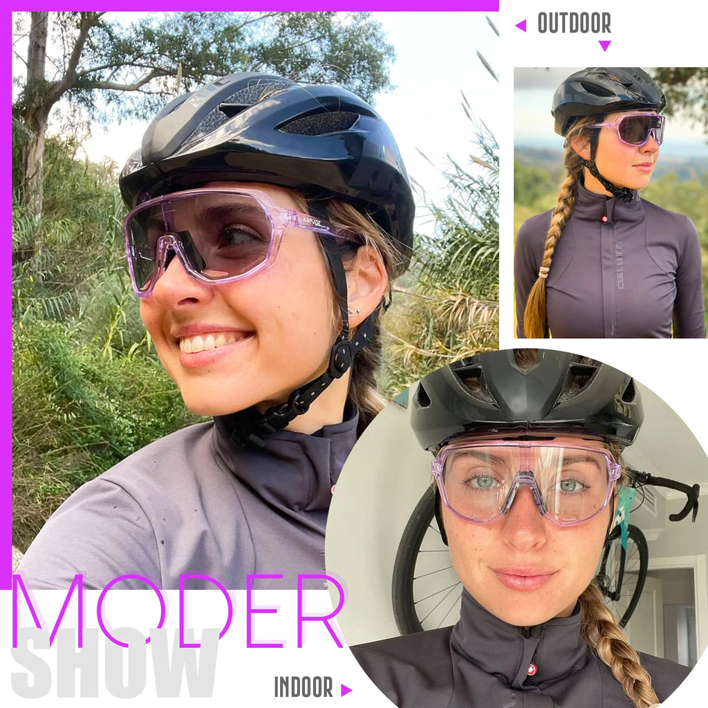 Photochromic Sports Sunglasses Cycling Glasses for Men & Women UV400