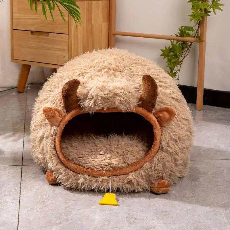 Yak-shaped winter bed