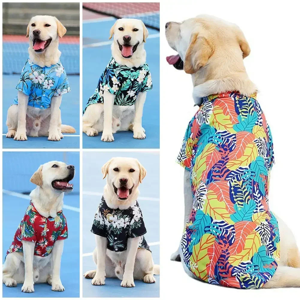 Hawaii Style Cute Summer T-shirts For Medium Large Dog