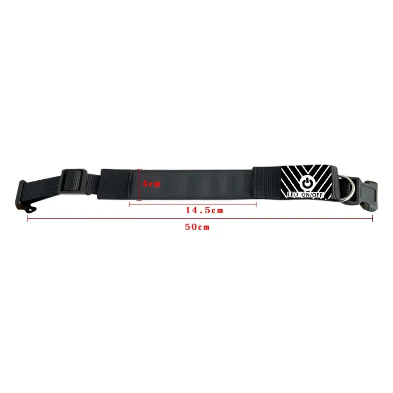 LED Light UP Dog Collar Bluetooth APP Programmable