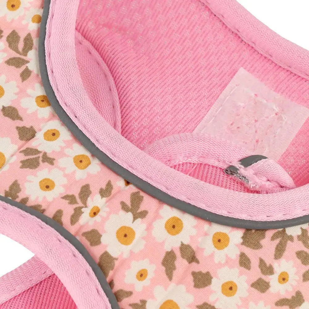 Floral Pet Harness Reflective Anti Escape