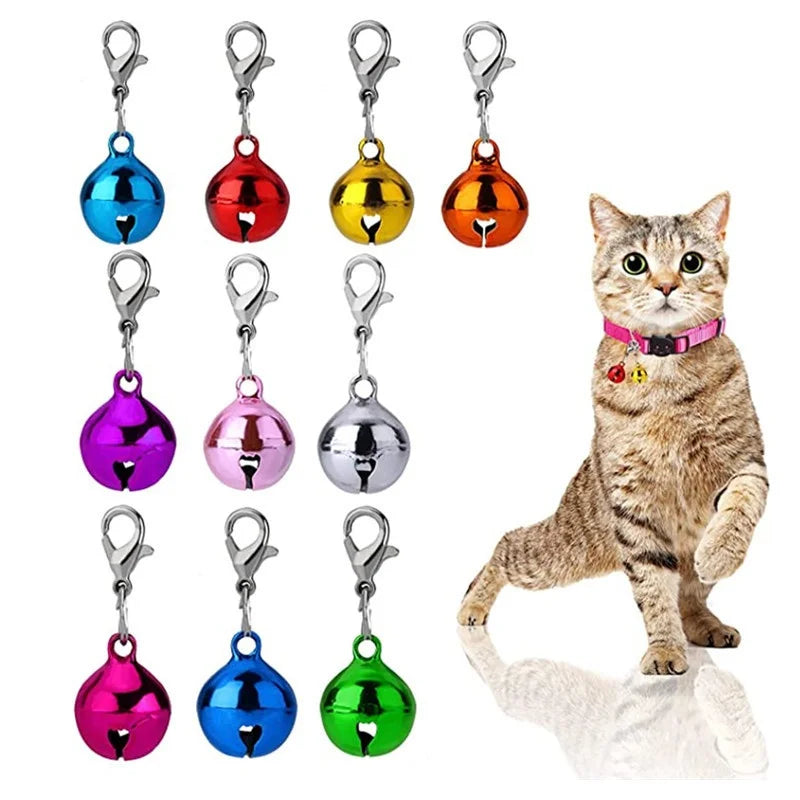 10 Pet Collar Bells,Multifunctional with Safety Buckle, Stylish and Safe