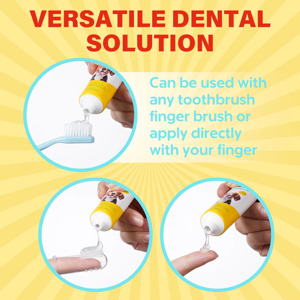 Dental Care Kit Milk Toothpaste Toothbrush Deep Clean Freshens Breath Reduces Plaque Tartar Oral Care For All Breeds