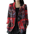 2024 ZANZEA Autumn Vintage Long Sleeve Printed Coats Female Thin Tops Women Blazer Spring Summer Cotton Shirt Casual Outwears