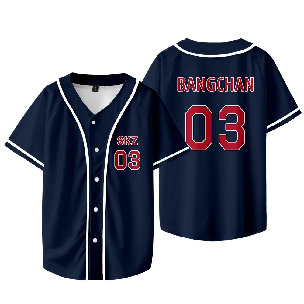 Baseball Jersey T-shirt Short Sleeve Graphic Women Men Oversized Tees