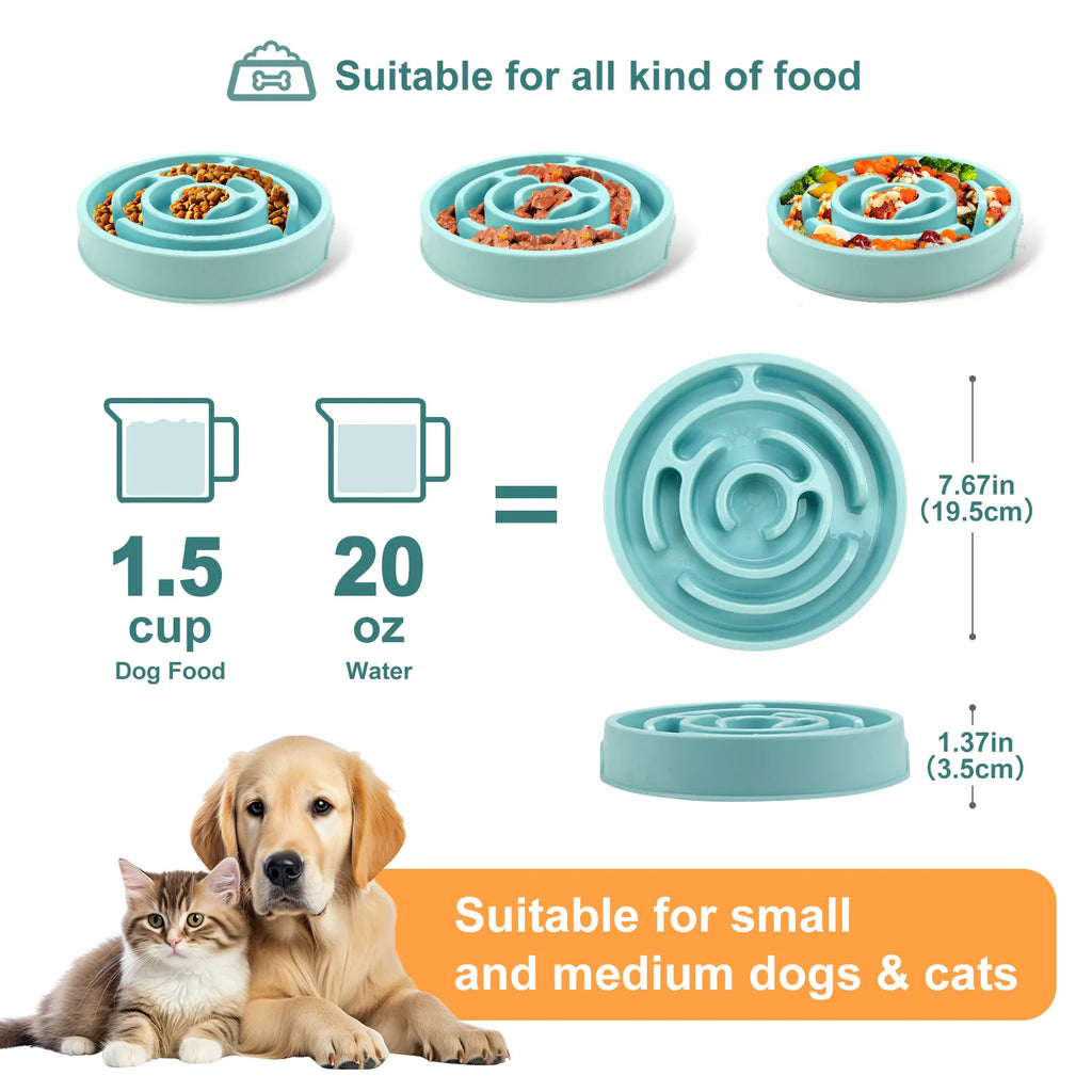 Pet Slow Food Bowl - Non slip and Durable