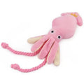 Sound-emitting cotton rope octopus; durable chew toys for cleaning teeth