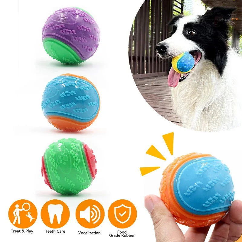Soft TPR Toys for Teeth Cleaning Bite Resistance Squeaky