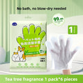 Pet wipes leave-in cleaning gloves