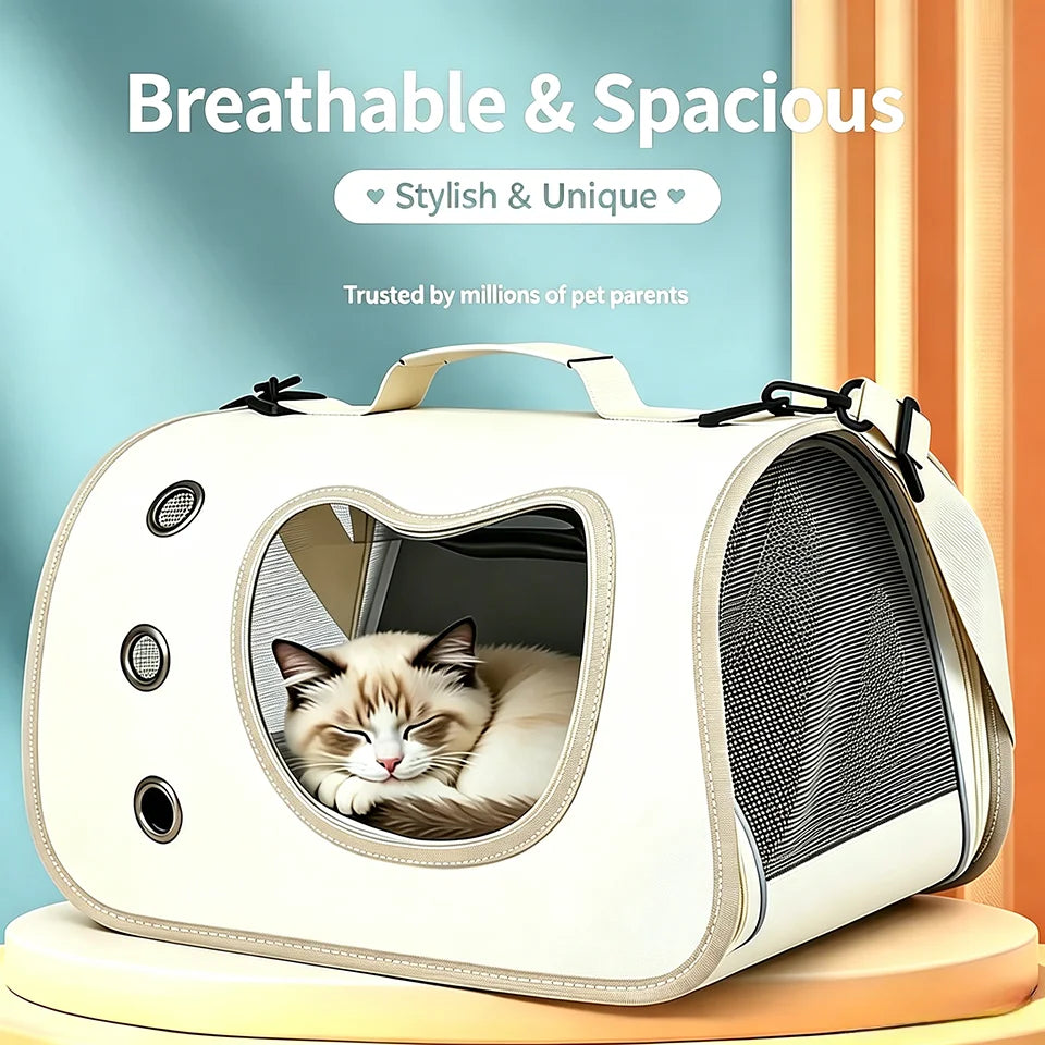 Portable Lightweight Foldable Pet Carrier Bag for Small Dogs & Cats