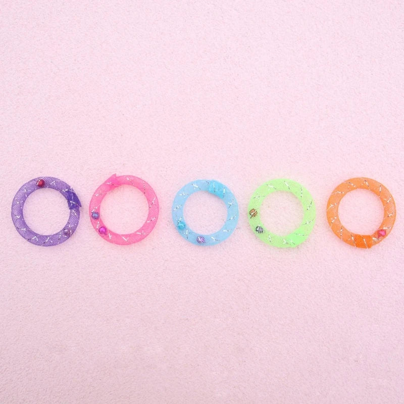 5pcs Donut Bell Sounds Cat Toy Interactive Grid Tube