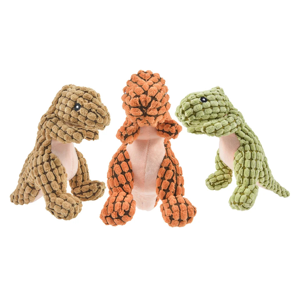 Pet Plush Dinosaur Toys Interactive Dog Chew Toys