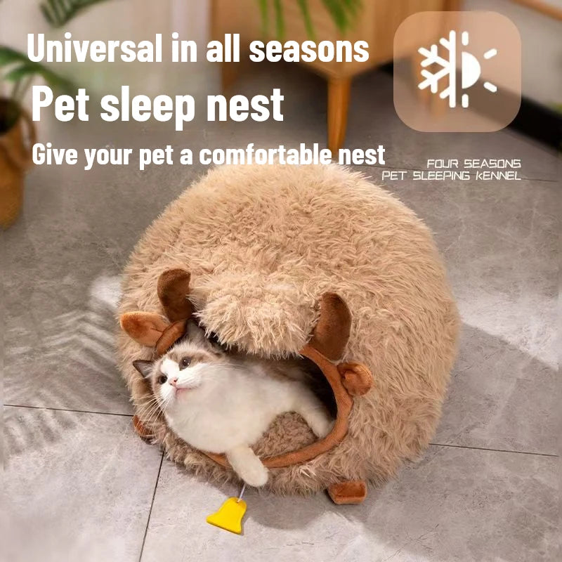Yak-shaped winter bed