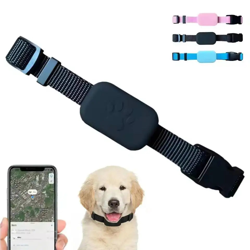 Waterproof Pet GPS Tracker with Adjustable Collar for iOS/Android Remote Global Locator