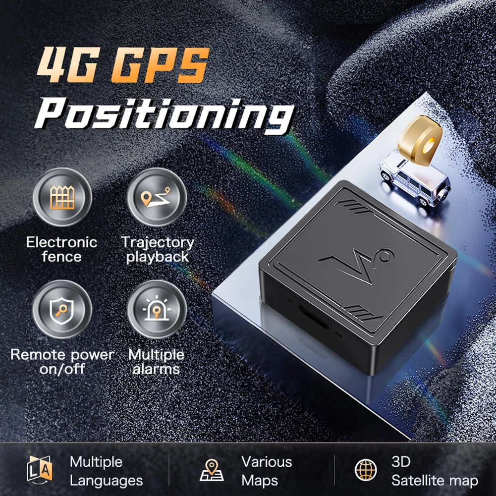 4G GPS Tracker with App Anti-Lost Recording/Tracking Device Portable
