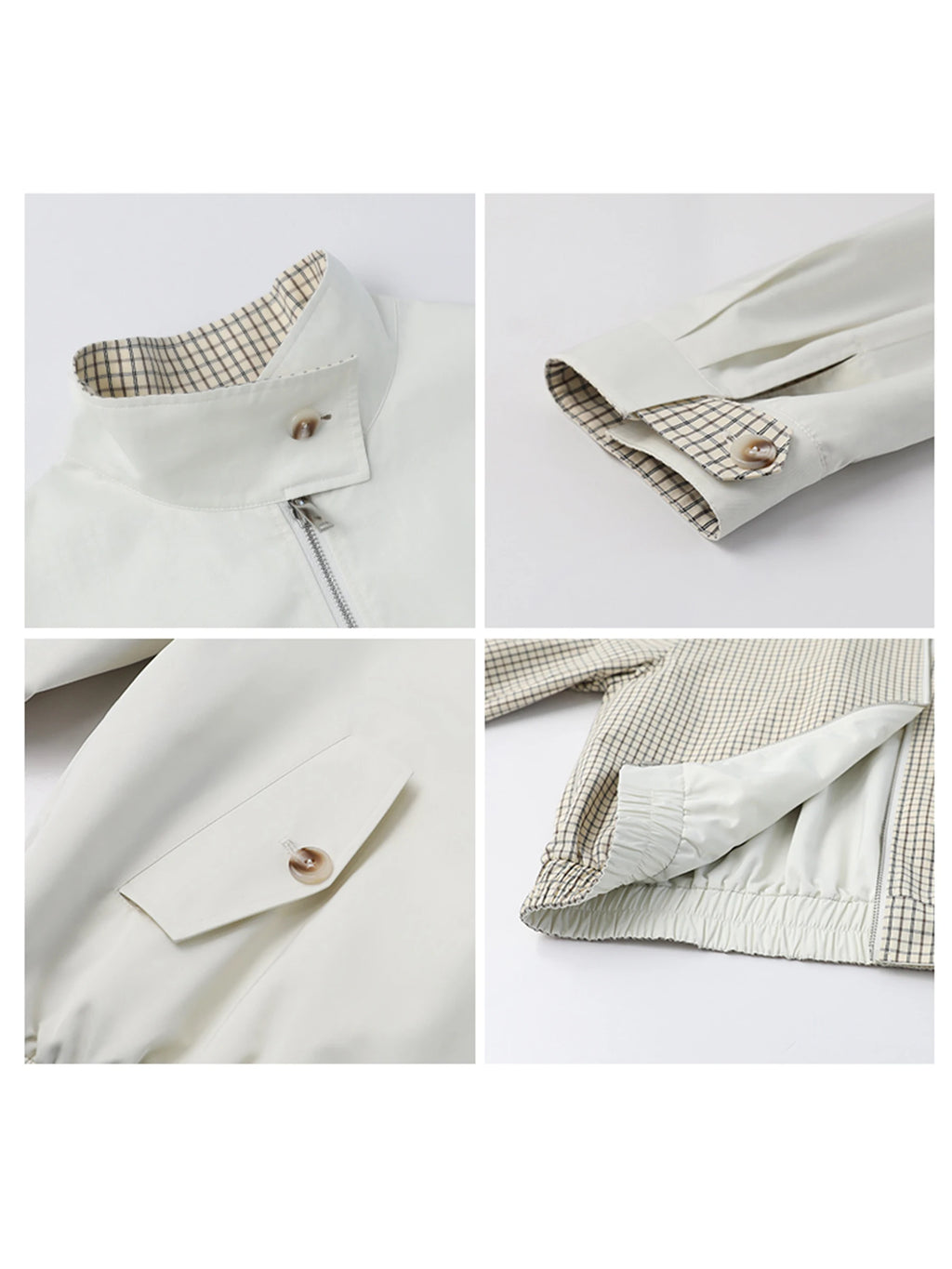 CHIC VEN Women Jackets Casual Reversible Stand Up Collar Workwear Female Coat Spring Autumn 2026 Woman Ourterwear