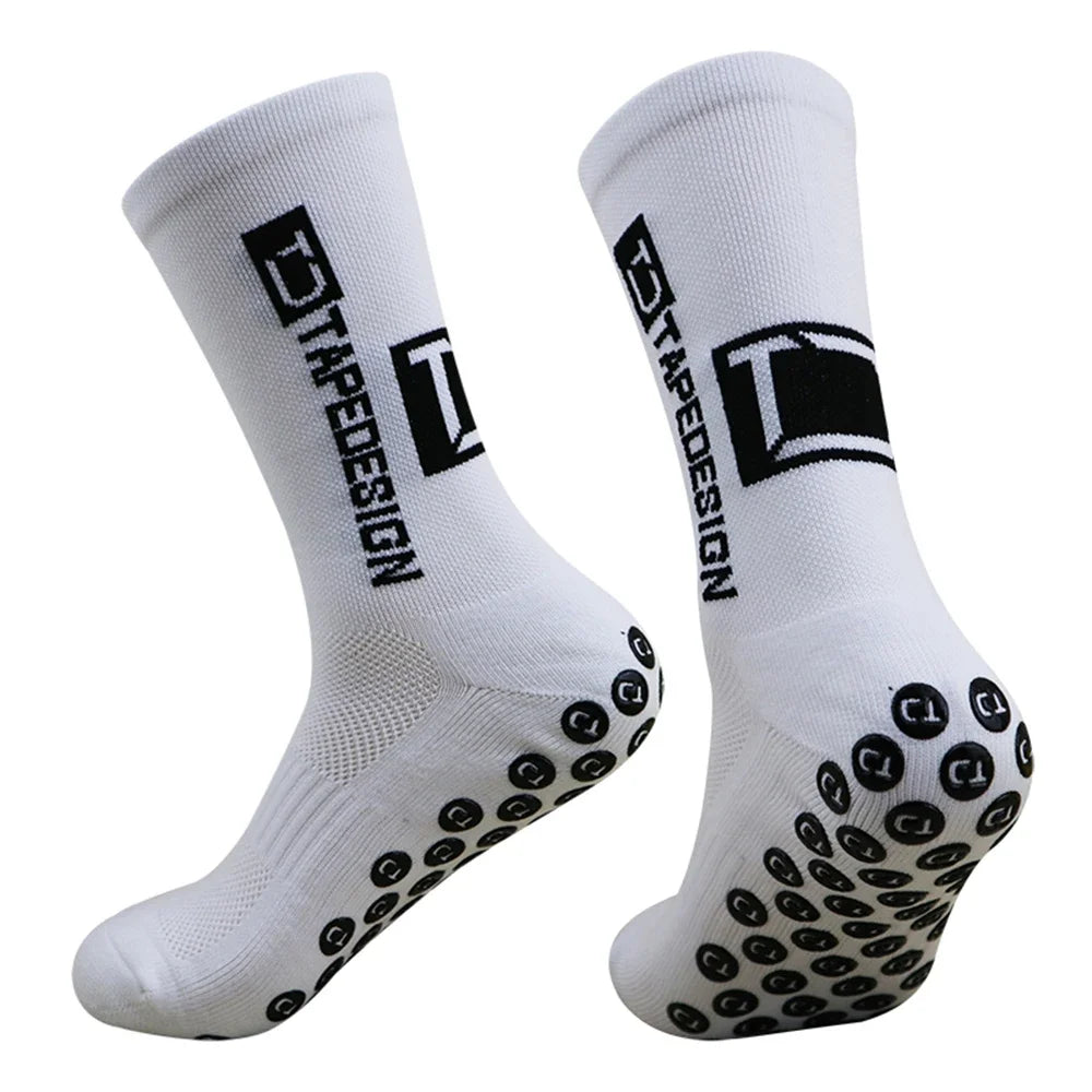 1/5 Pairs Non Slip Soccer Socks Men Non Skid Grip Football Basketball Sport Cycling Socks