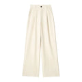 Women's Formal Pants Office Wear Women Striped Grey Black Pants Woman High Waist Baggy Suit Pants Casual