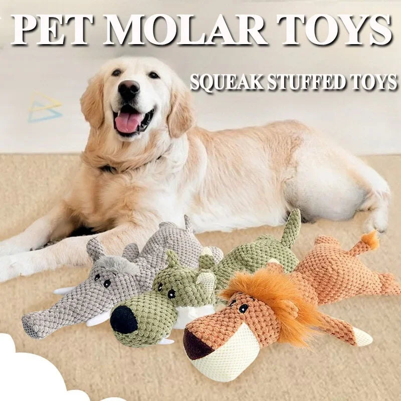 Pet Toys for Large Dogs, Cute Plush Squeak Stuffed Toys Fleece Durable Chewing