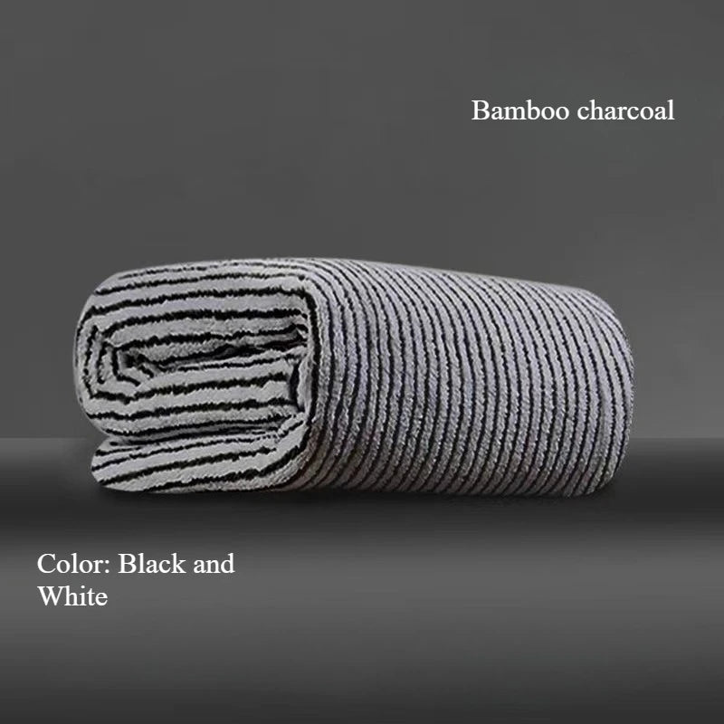 Quick-Drying Bamboo Striped Towel Set