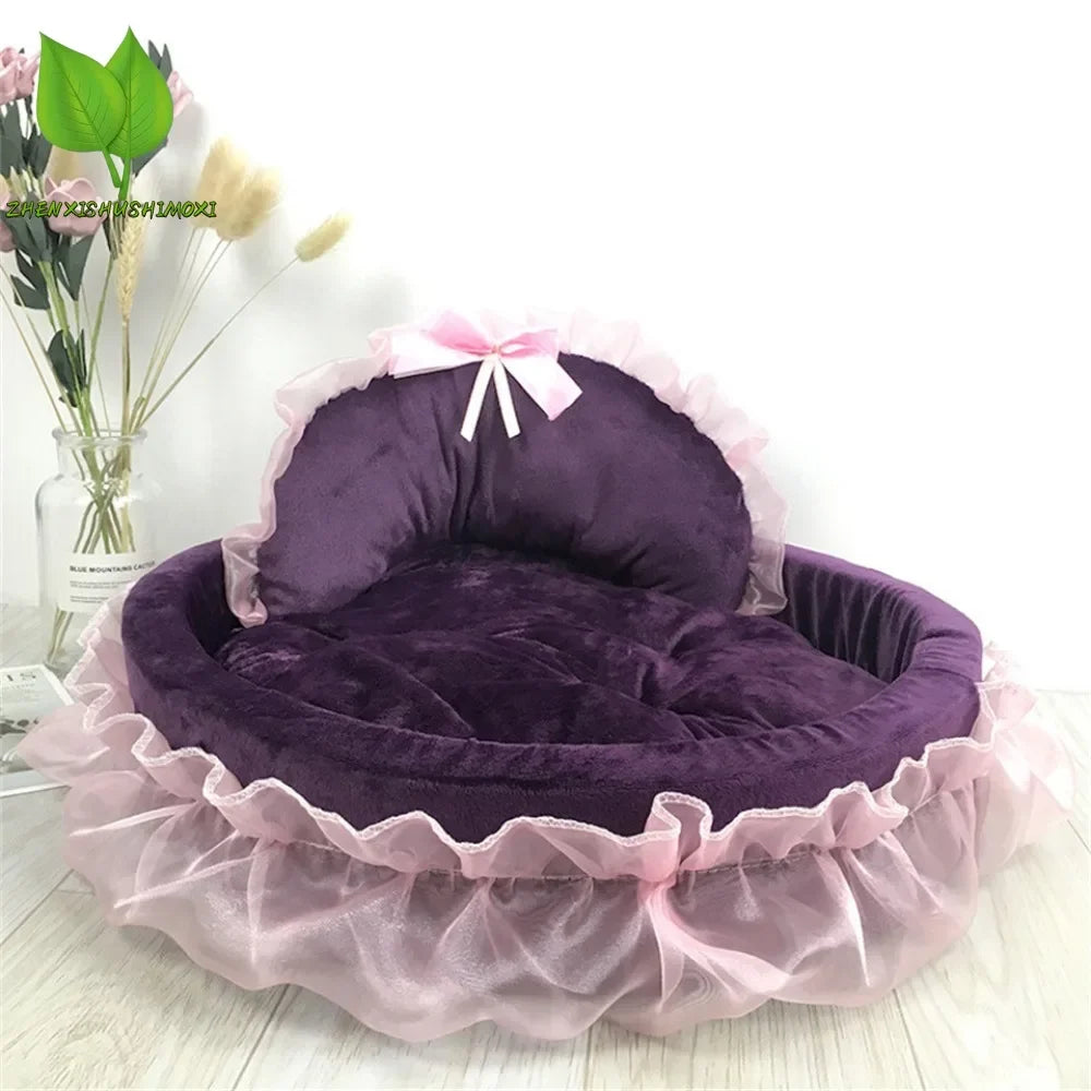 3D Fantasy Bow Lace Pet Bed