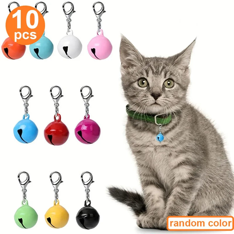 10 Pet Collar Bells,Multifunctional with Safety Buckle, Stylish and Safe
