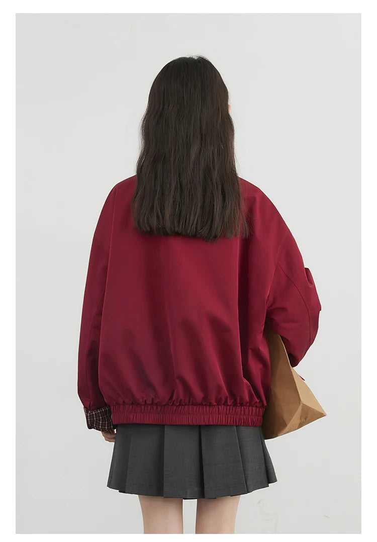 CHIC VEN Women Jackets Casual Reversible Stand Up Collar Workwear Female Coat Spring Autumn 2026 Woman Ourterwear