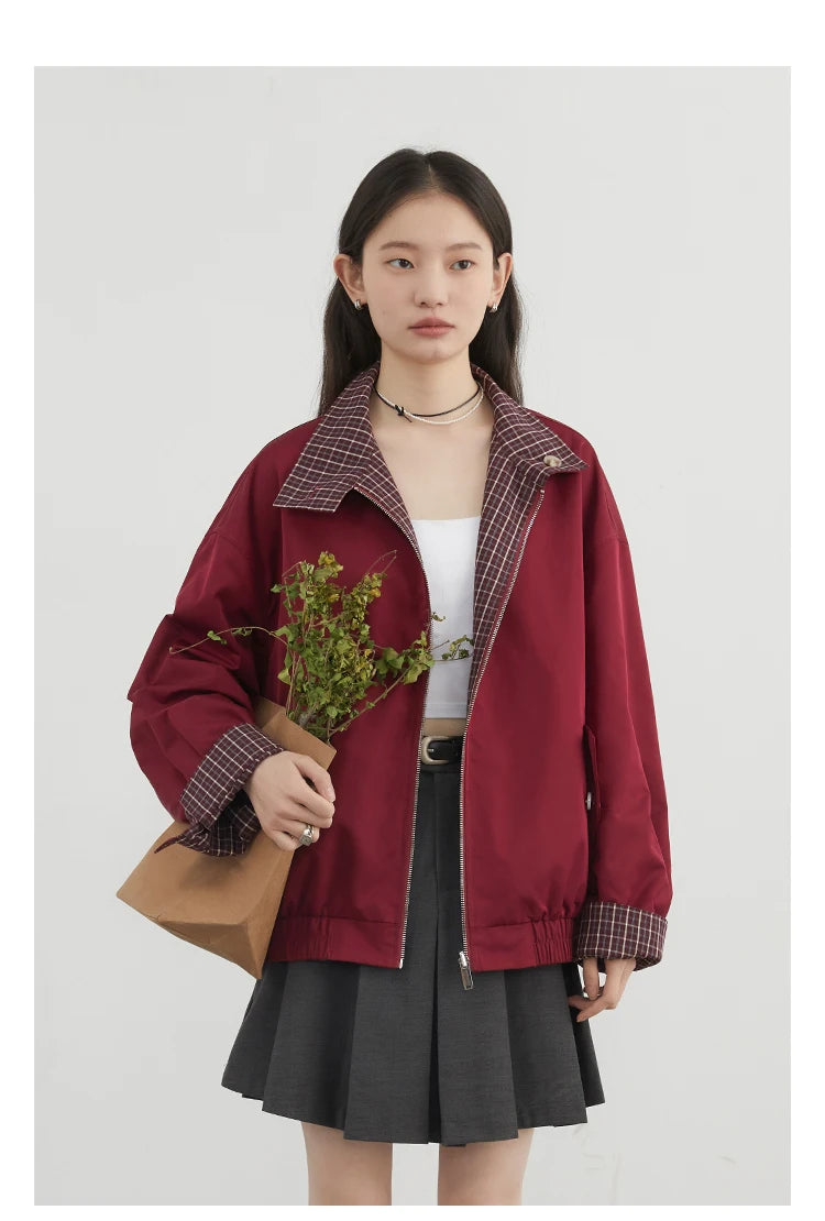 CHIC VEN Women Jackets Casual Reversible Stand Up Collar Workwear Female Coat Spring Autumn 2026 Woman Ourterwear