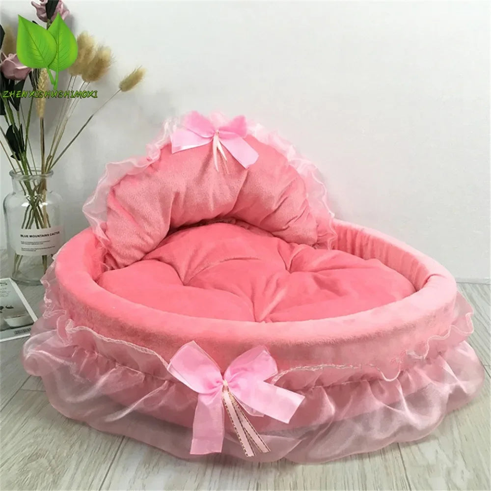 3D Fantasy Bow Lace Pet Bed