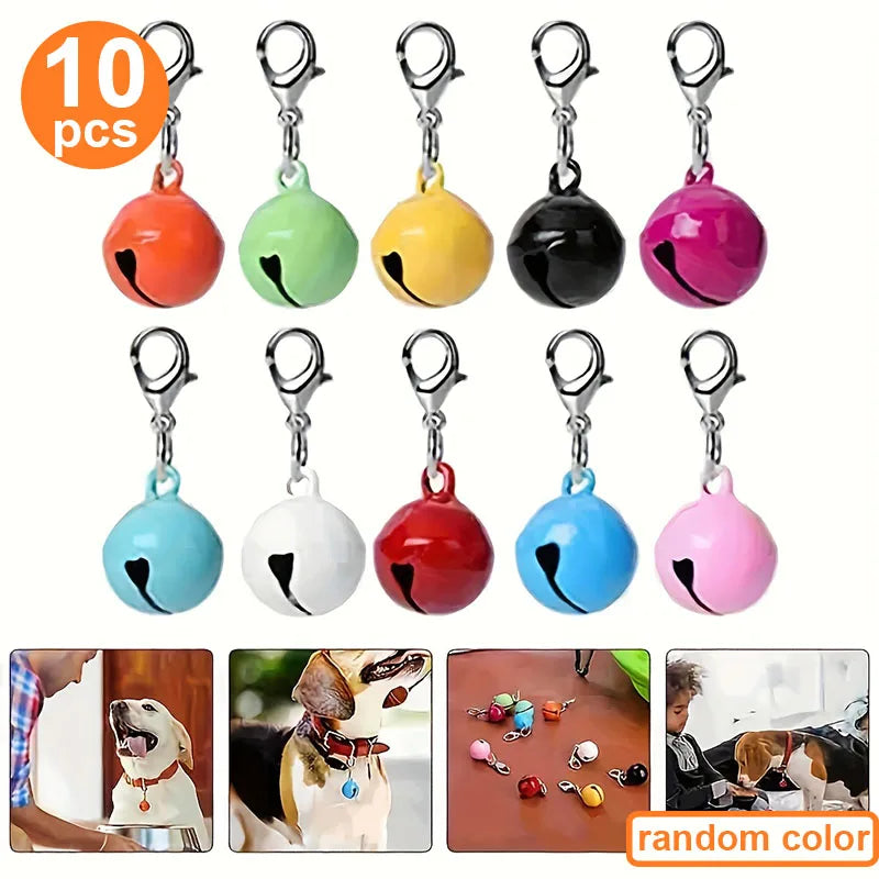 10 Pet Collar Bells,Multifunctional with Safety Buckle, Stylish and Safe