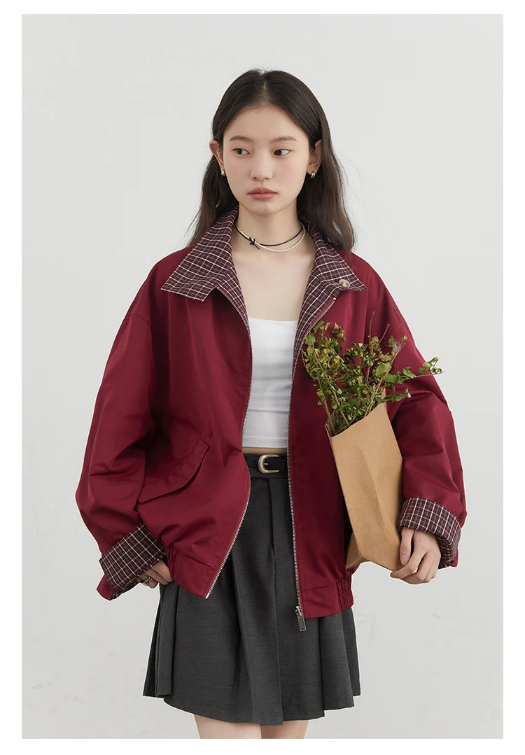 CHIC VEN Women Jackets Casual Reversible Stand Up Collar Workwear Female Coat Spring Autumn 2026 Woman Ourterwear