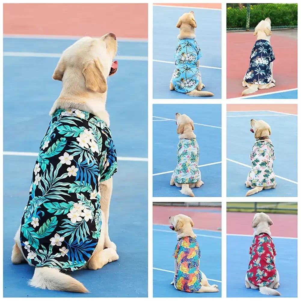 Hawaii Style Cute Summer T-shirts For Medium Large Dog
