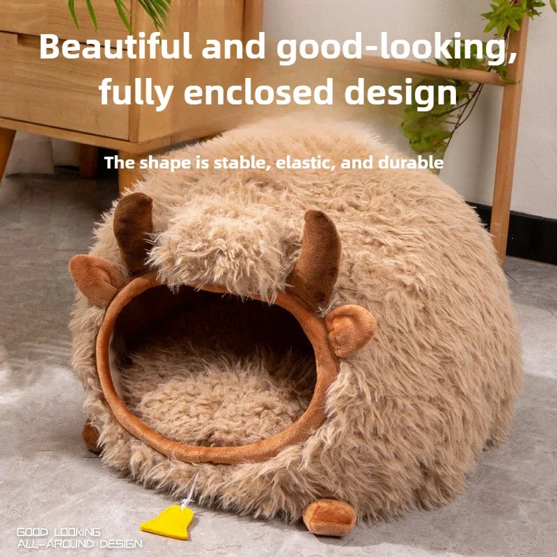 Yak-shaped winter bed