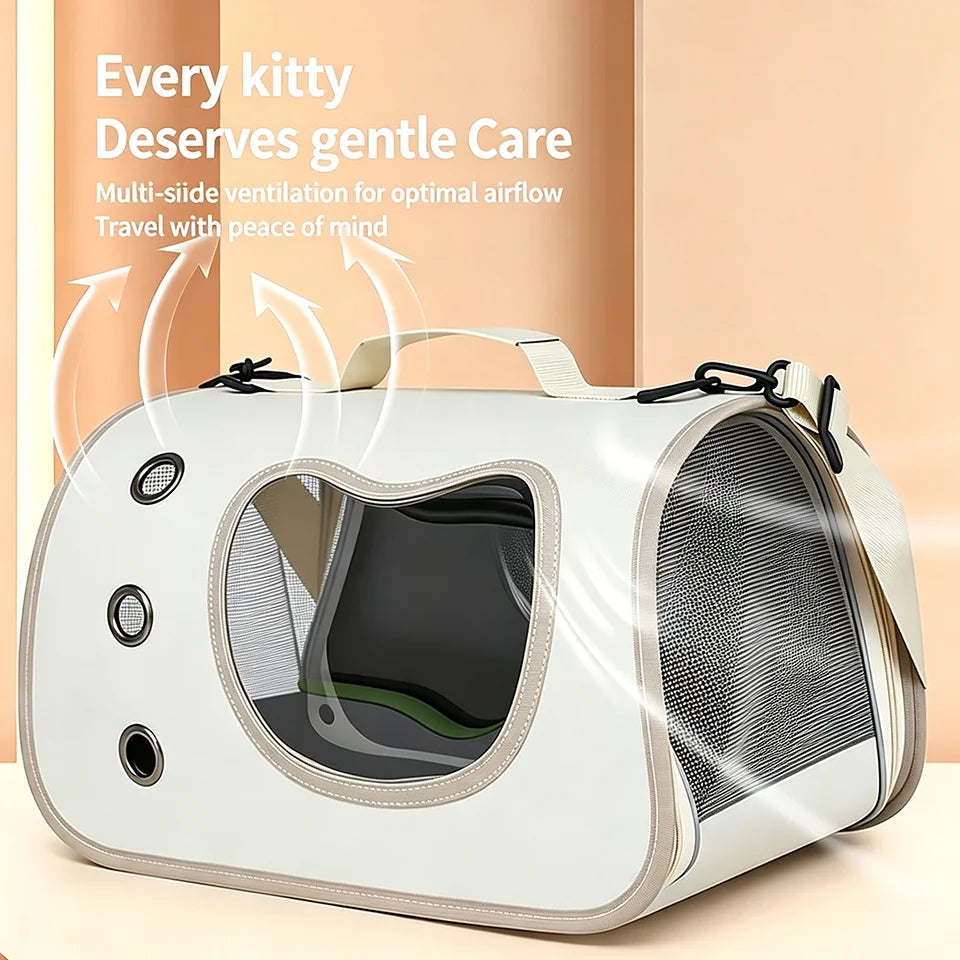 Portable Lightweight Foldable Pet Carrier Bag for Small Dogs & Cats