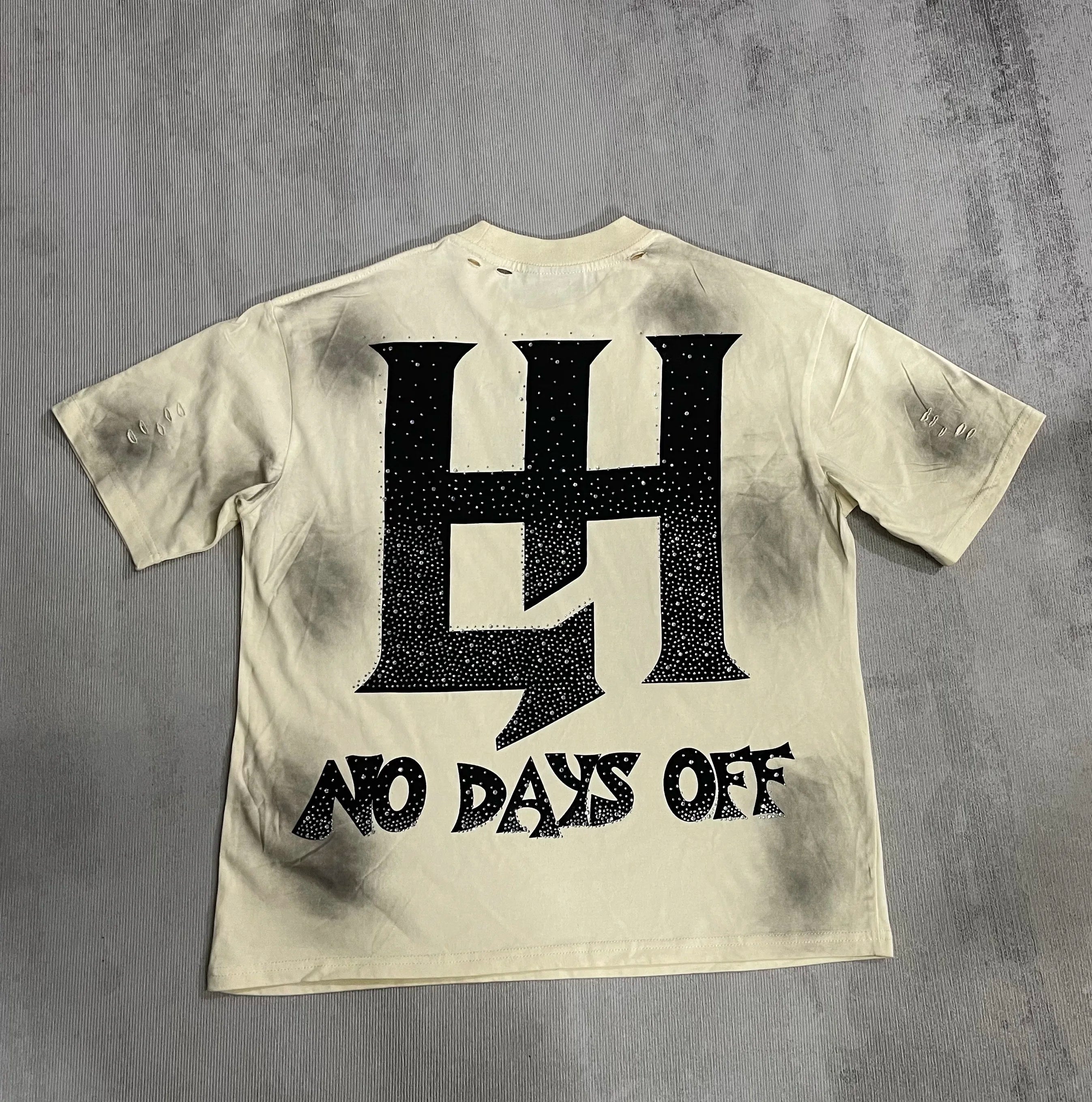 Men Women T-shirt Streetwear 100% Cotton Loose Round Neck Top Tees