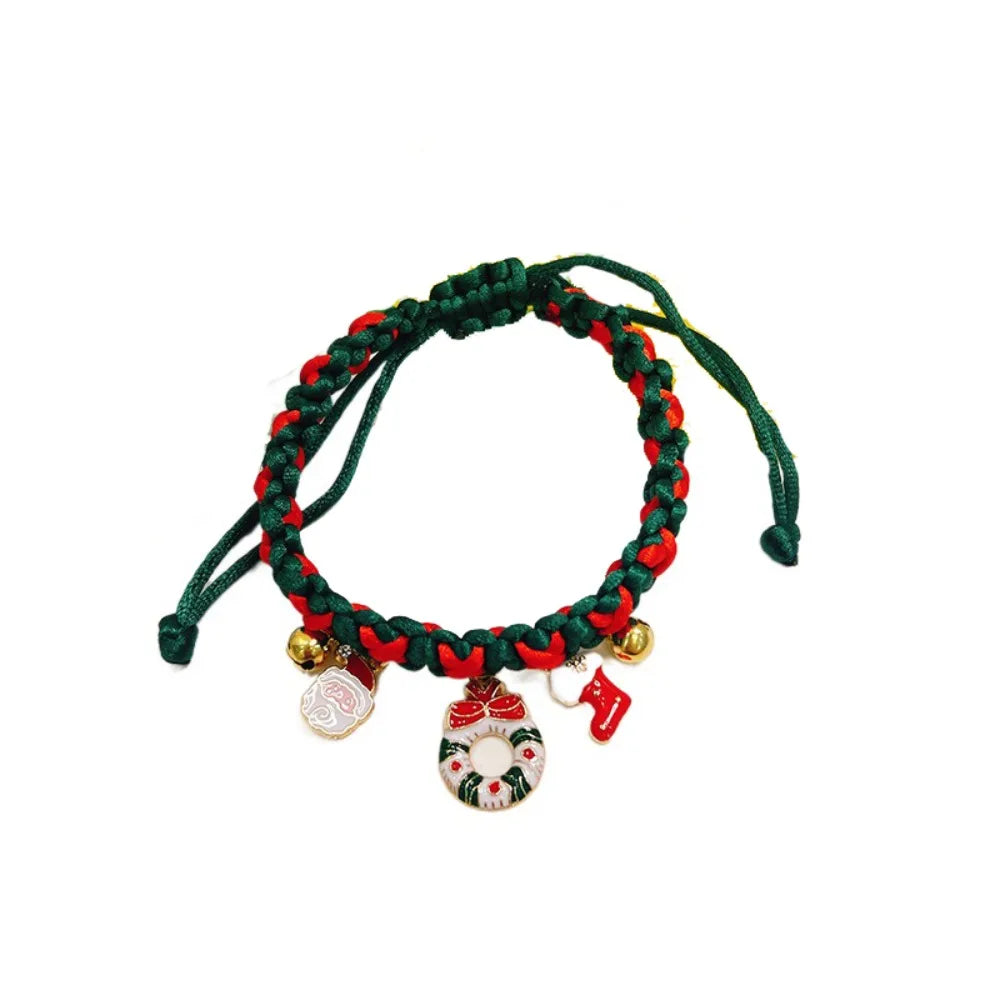 Creative Christmas Pet Collar Adjustable Exquisite Pet Necklace Cute Fashion