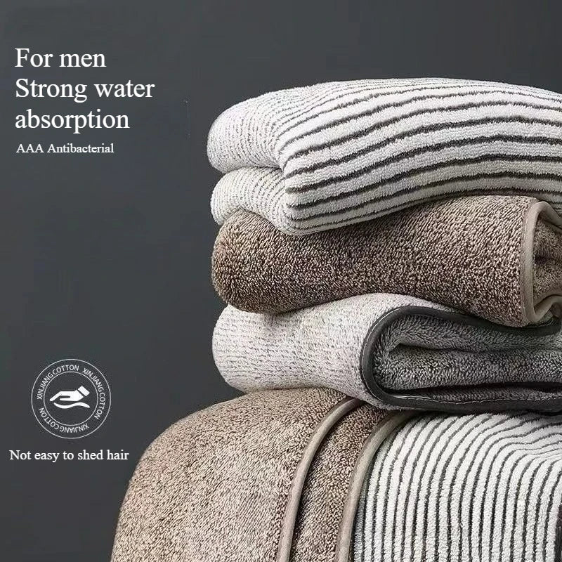 Quick-Drying Bamboo Striped Towel Set