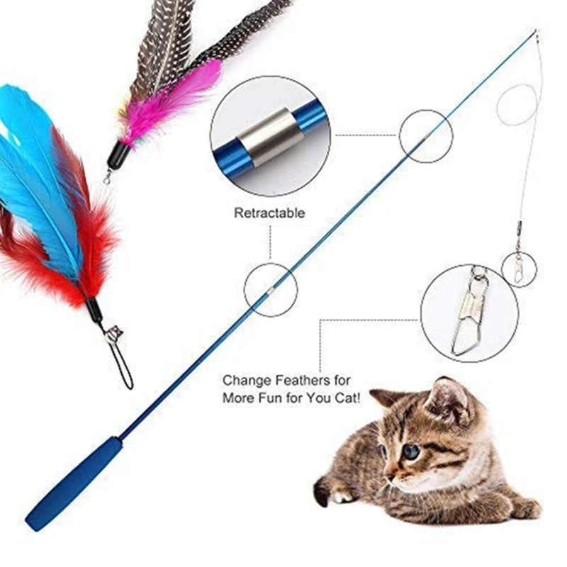 Pet Toy Super Long Three Section Telescopic Rod