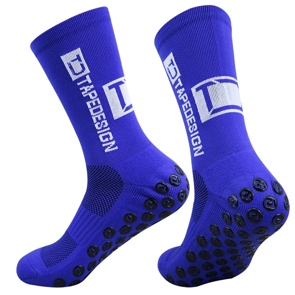 1/5 Pairs Non Slip Soccer Socks Men Non Skid Grip Football Basketball Sport Cycling Socks