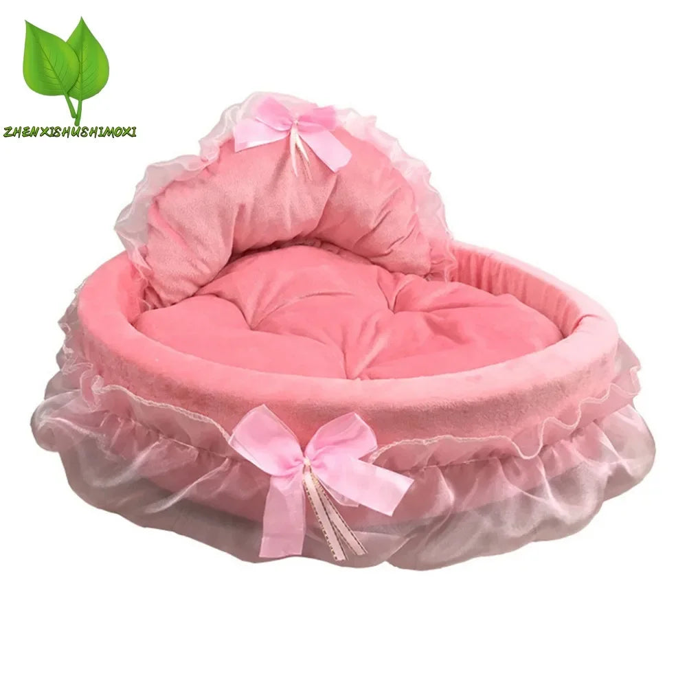 3D Fantasy Bow Lace Pet Bed
